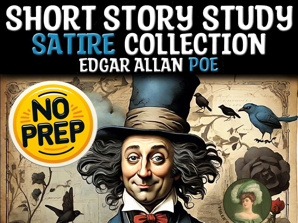 Edgar Allan Poe Satire & Social Critique Bundle | 11 Stories | No-Prep