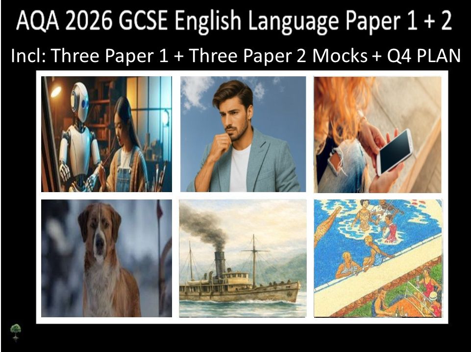Six AQA 2026 GCSE English Language Paper 1 + 2 Mocks | Q4 Plan