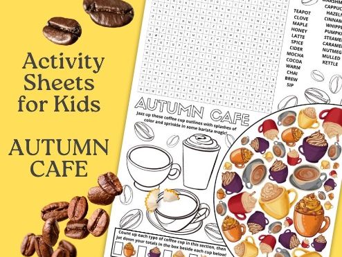 Coffee Shop Activity Worksheets