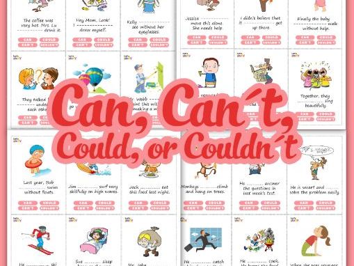 Modal Verbs: Can, Can’t, Could, Couldn’t Worksheets | ESL Grammar Practice