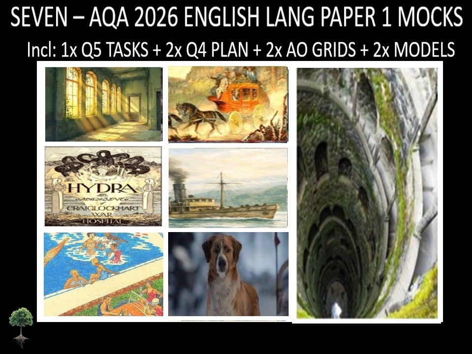 SEVEN - AQA PAPER 1 | 2026 FULL MOCKS | Q5 TASKS | Q4 PLAN | AO GRIDS | MODELS