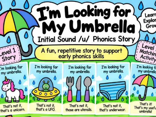 Initial Sound /u/ Phonics Story | I’m Looking for My Umbrella | SEND Phonics Activity