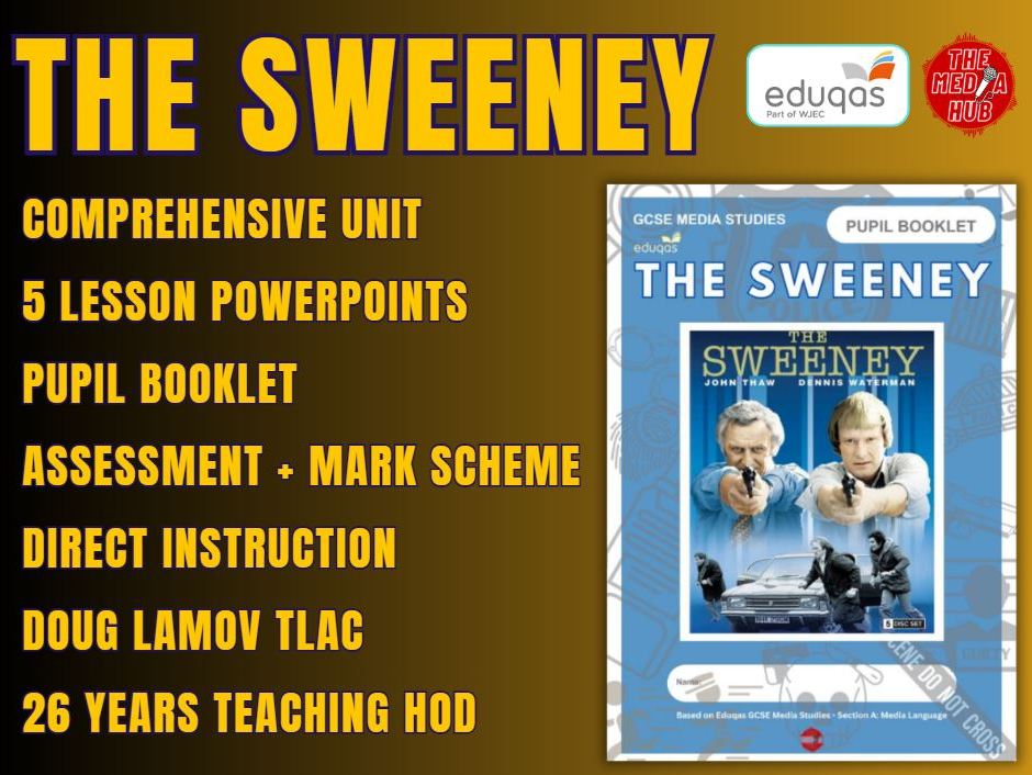 The Sweeney (1975)  | Full Component 2 Unit + Assessment | 6 Lessons | Eduqas GCSE Media Studies
