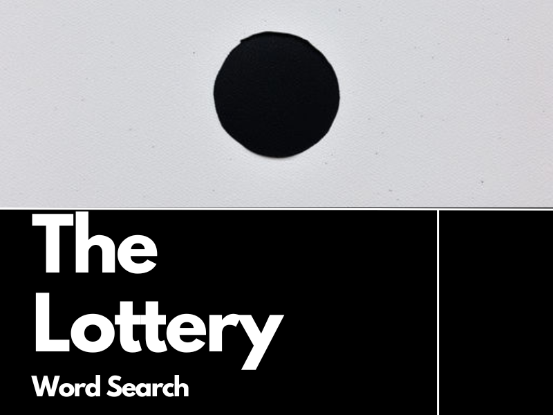 The Lottery by Shirley Jackson Review Word Search: No Prep, Minimal Marking