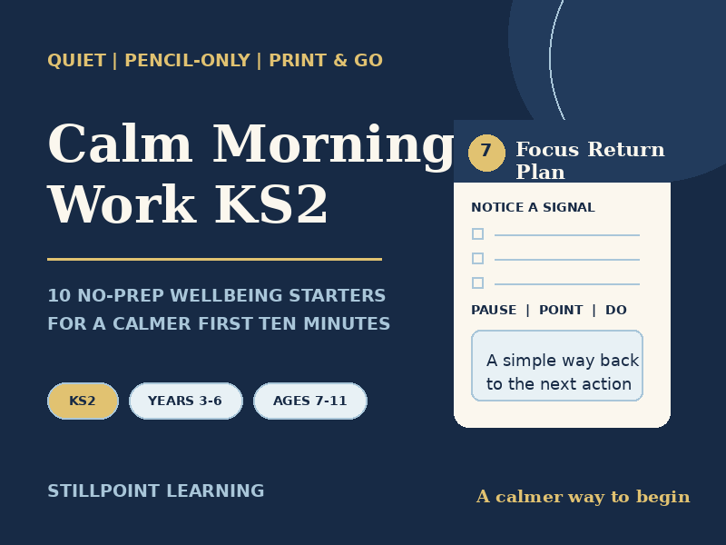 Calm Morning Work KS2 | 10 No-Prep Wellbeing Starters