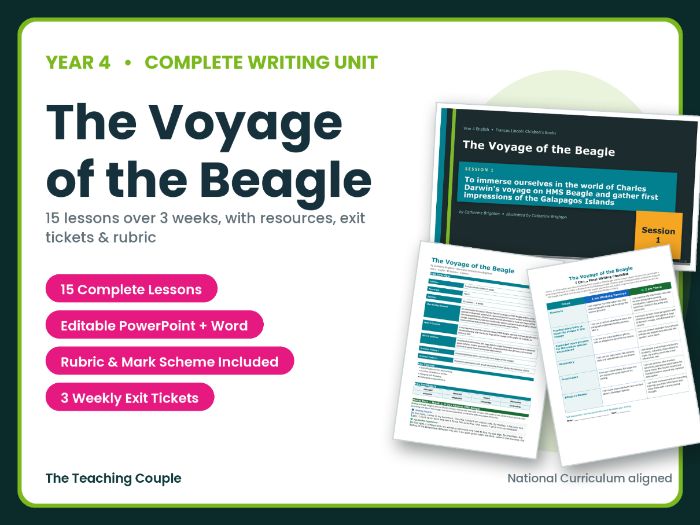The Voyage of the Beagle | Year 4 English Unit | 15 Complete Lessons + Resources + Mark Scheme