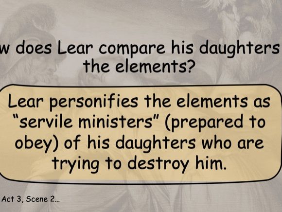 King Lear Act 3 Scene 3 - Summary and  Analysis Powerpoint