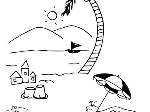 Summer colouring pages