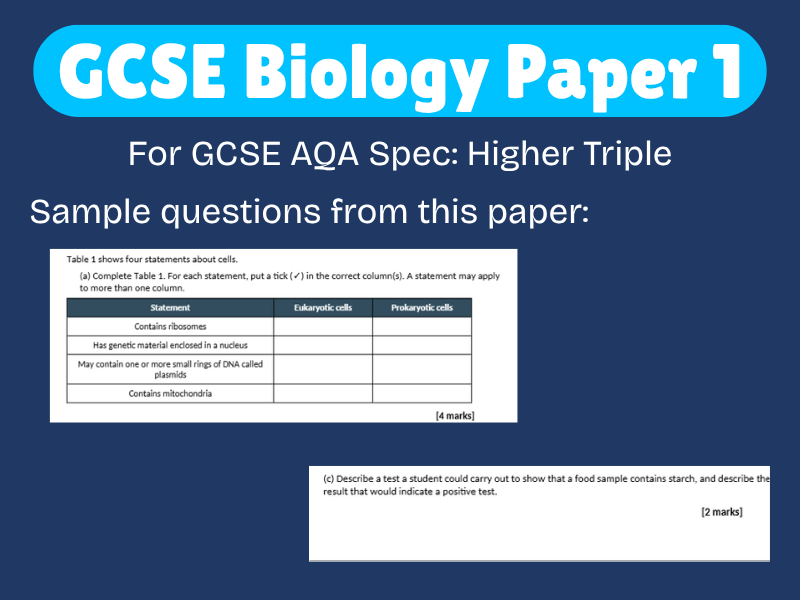 GCSE AQA Biology Practice Paper 1