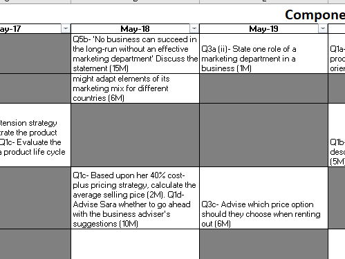 WJEC Eduqas Component 1 & 2 Exam Tracker