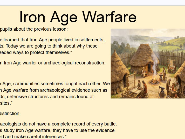 week 7 Iron Age warfare - KS2