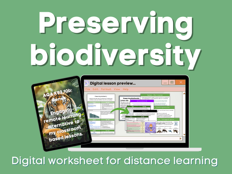 Preserving biodiversity Distance learning