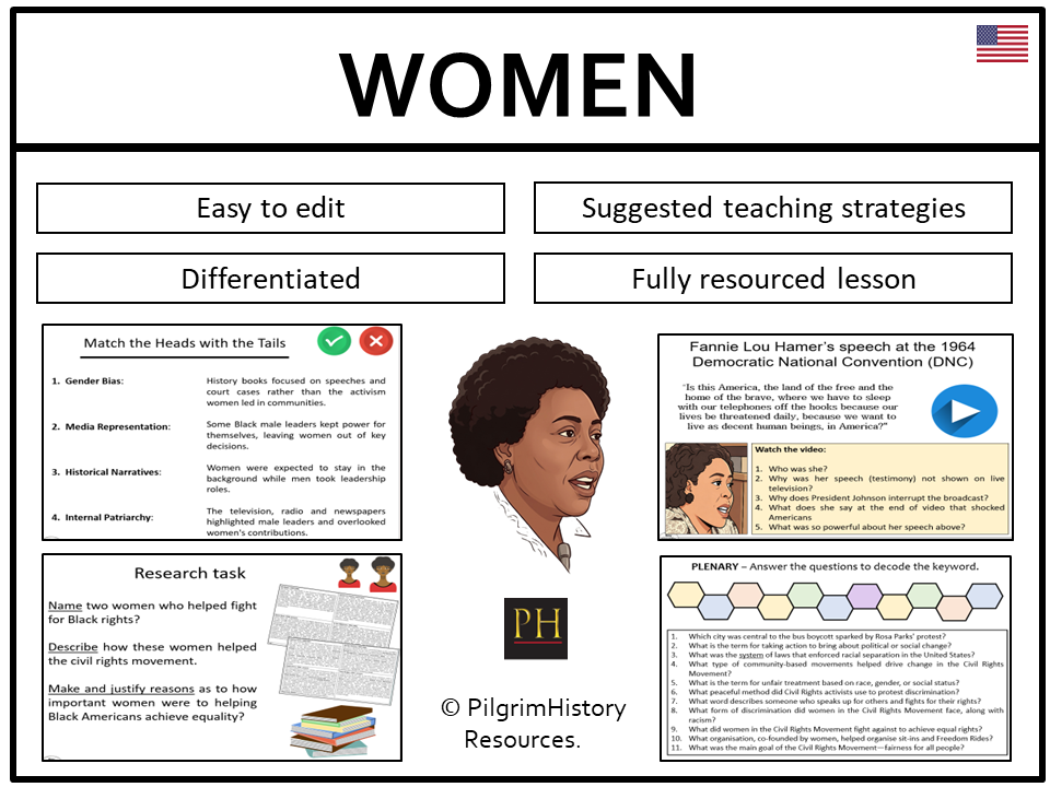 KS3 American Civil Rights: Women in the Civil Rights Movement