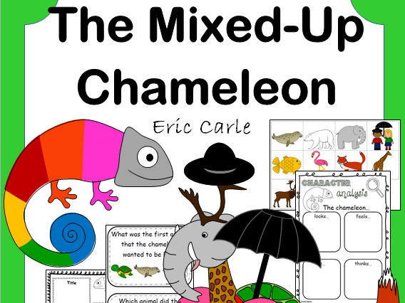 The Mixed-Up Chameleon book companion and craft- Eric Carle
