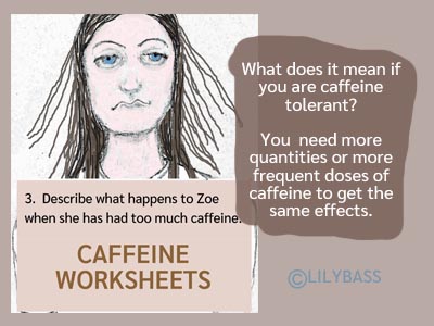 Caffeine Worksheets (Healthy Eating) UK
