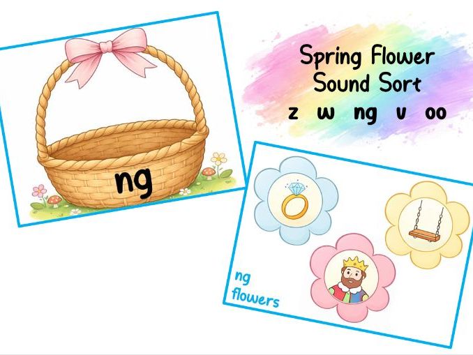 Spring Flower Sound Match  z  w  ng  v  oo