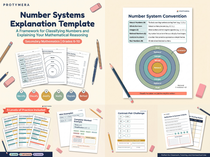 Number Systems: A Mathematical Reasoning and Classification Template for Secondary Mathematics