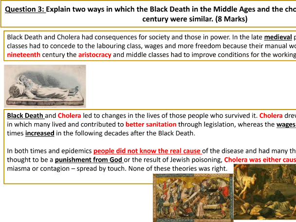 AQA history exam revision - Health and the people (medicine through time)