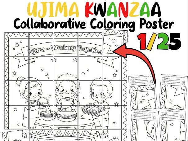 Ujima Kwanzaa Collaborative Poster | “Working Together” SEL Teamwork Activity