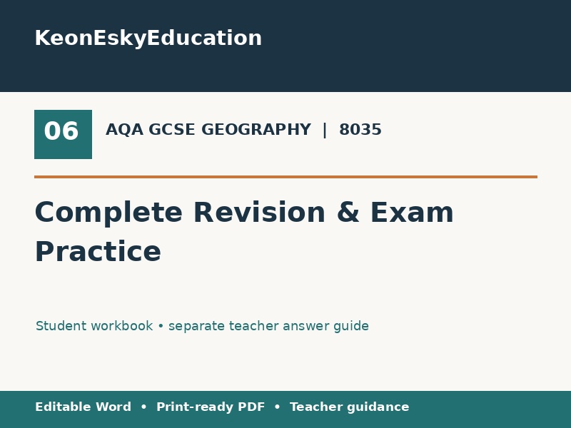 AQA GCSE Geography | Urban Issues & Challenges | Complete Revision & Exam Practice Pack