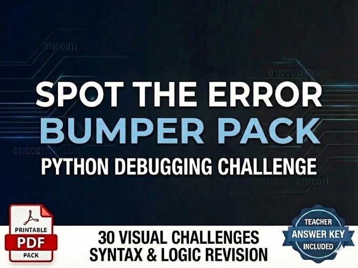 GCSE Computer Science: Syntax & Logic Error Worksheets (OCR/AQA)