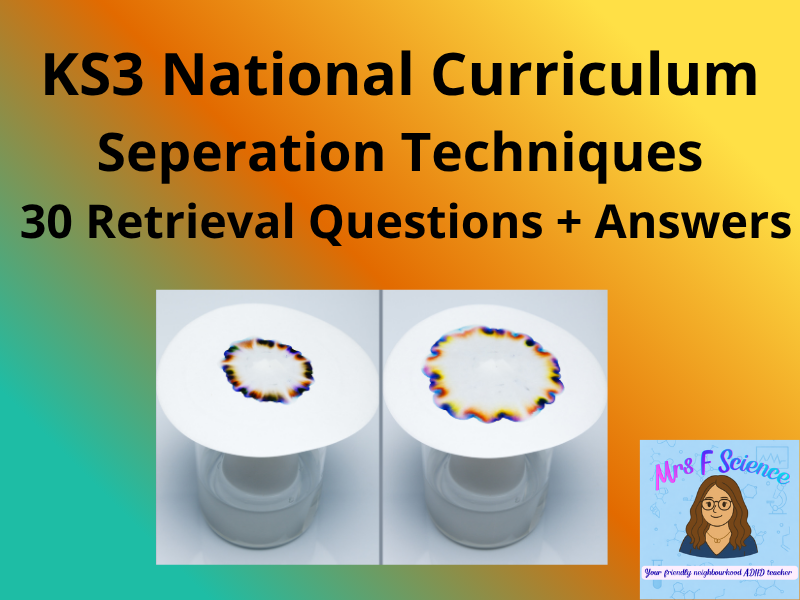 KS3 Science Separation Techniques – 30 Retrieval Questions + Answers