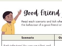 Good friend or not? Activity sheet