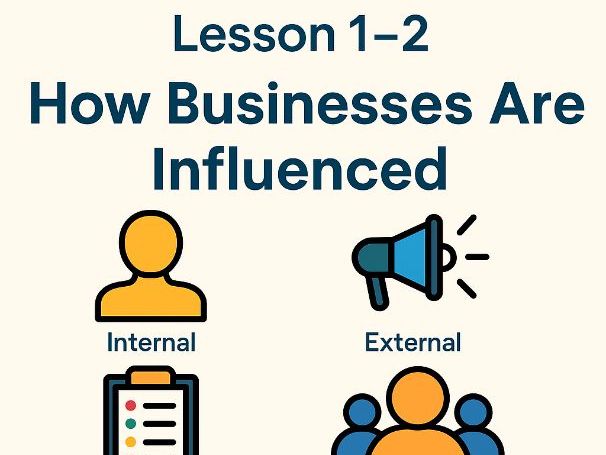 Unit 1: The Business Environment lesson 1-2 external and internal factors