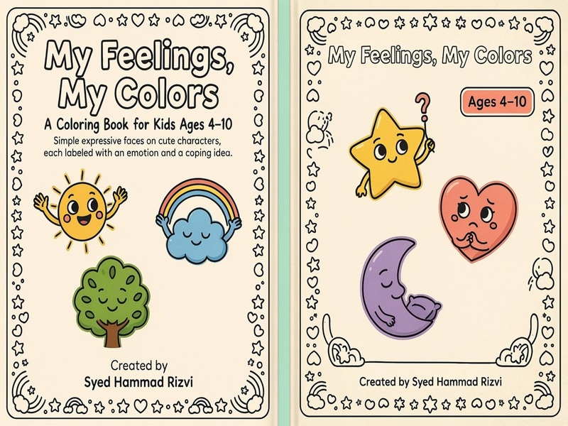 Emotions & Feelings Coloring Pages Book