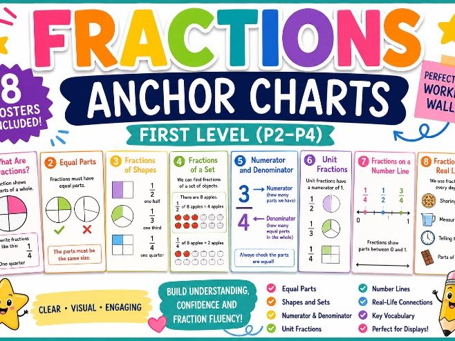 Fractions KS1/First Level Anchor Charts