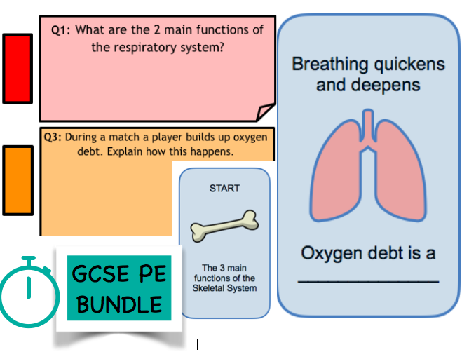 GCSE Physical Education: Components of Fitness, Respiratory & Skeletal System Pack