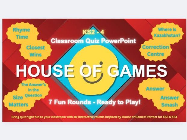 House of Games Style Quiz – 7 Fun & Flexible Classroom Games (KS3 / KS4)