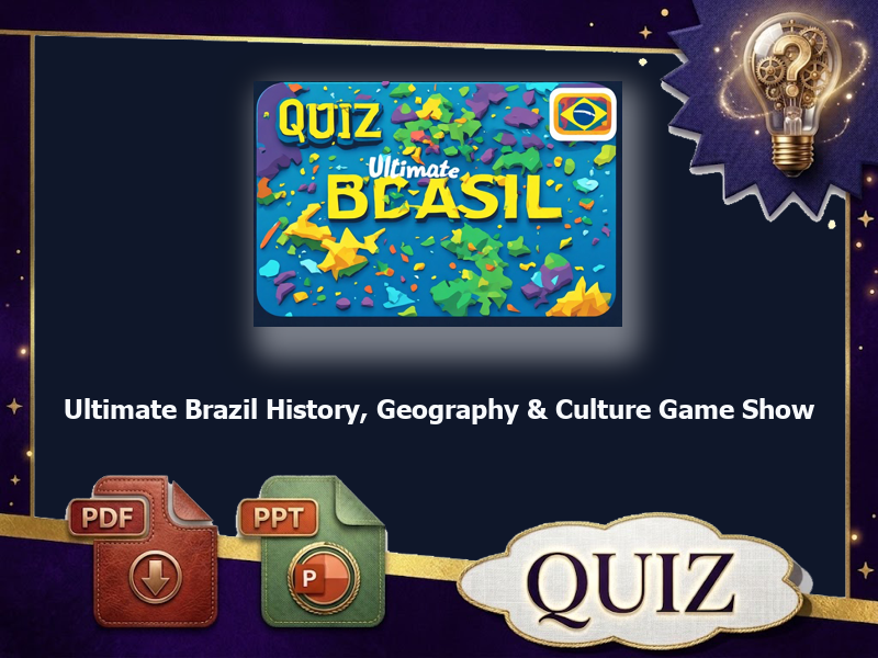 Ultimate Brazil History, Geography & Culture Game Show : 48 QUIZ & answer