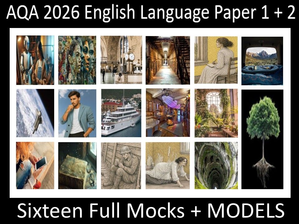 Sixteen AQA 2026 English Language Paper 1 + 2 | MODELS