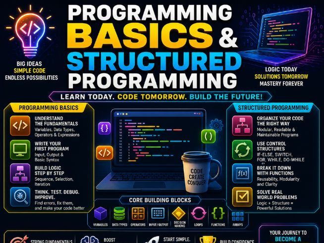 Programming Basics & Structured Programming | CS PPT +Worksheets +Activity + Mcq Quiz + Answers