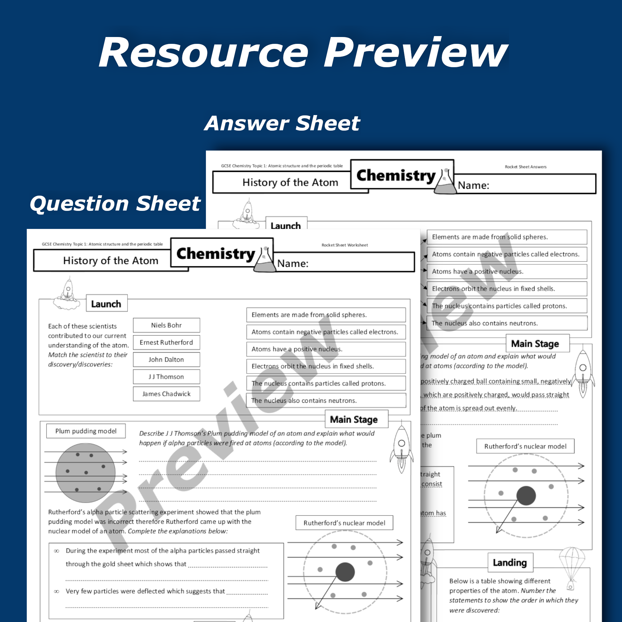 History of the Atom Home Learning Worksheet GCSE  Teaching Resources With Atoms Worksheet Middle School