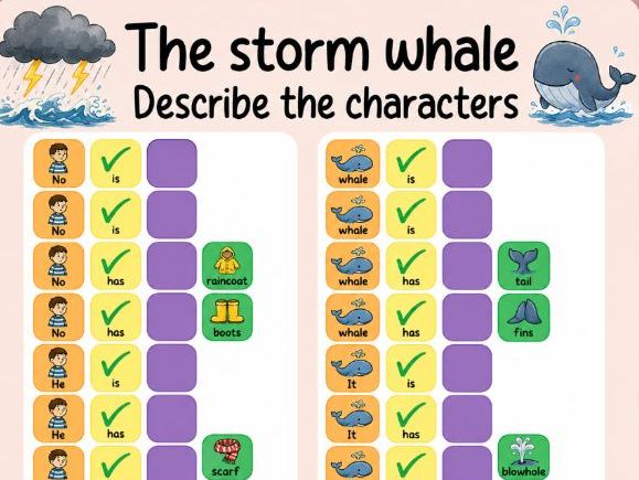 The storm whale- colourful semantics- description