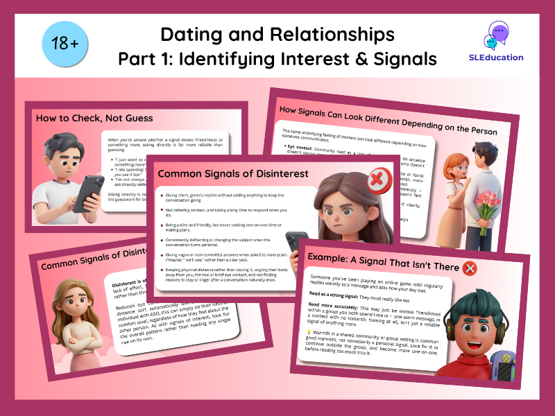 Part 1: Identifying Interest and Signals | Dating and Relationships Series | Ages 18+ | ASD