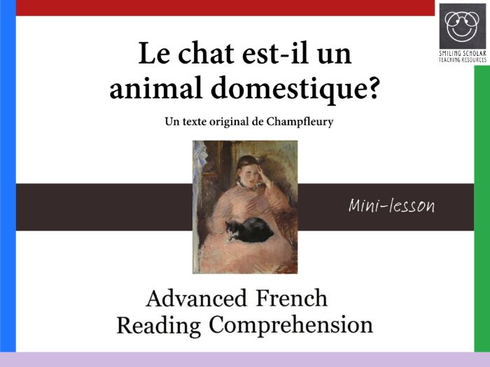 Advanced French Mini-Lesson: Un chat est-il un animal domestique?
