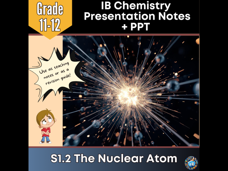 IB DP Chemistry: S1.2 The Nuclear Atom – Teaching Notes & Editable PowerPoint 2026