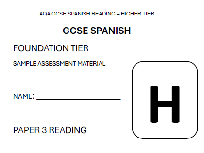 GCSE Spanish Reading Practice (AQA) – Complete Resource with Mark Scheme (Higher)