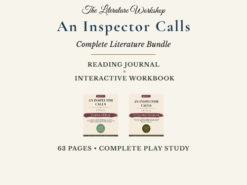 An Inspector Calls Literature Study Bundle | Reading Journal & Interactive Workbook | Priestley