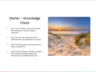 AQA GCSE Geography Coastal Depositional Landforms