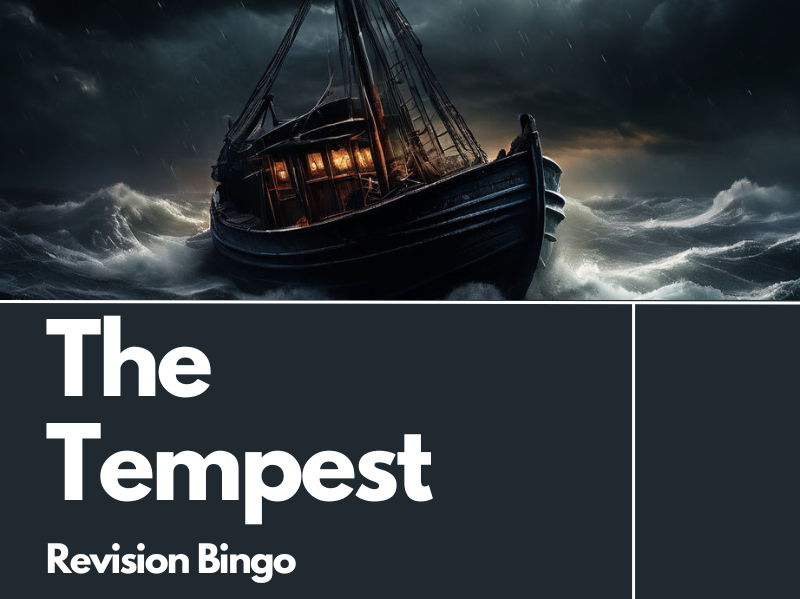 The Tempest Revision Bingo Game