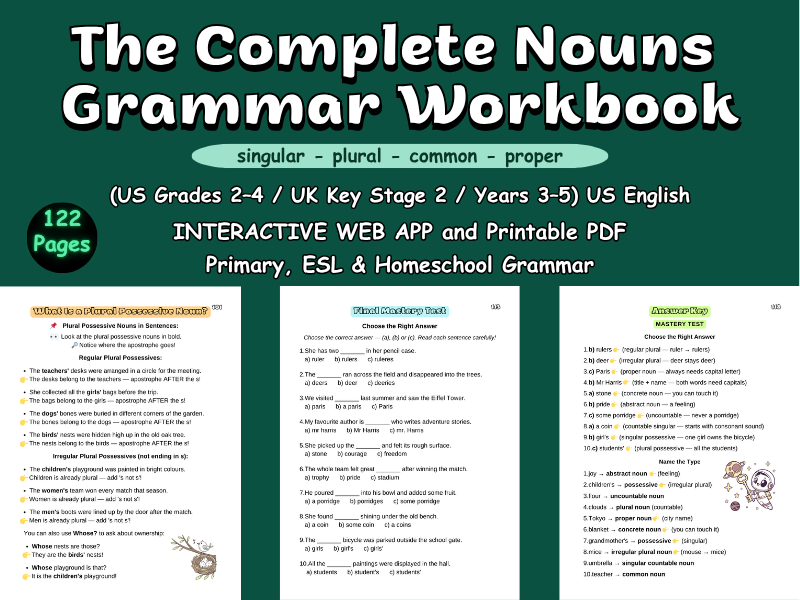 Complete Nouns Workbook: Gr 2-4/KS2