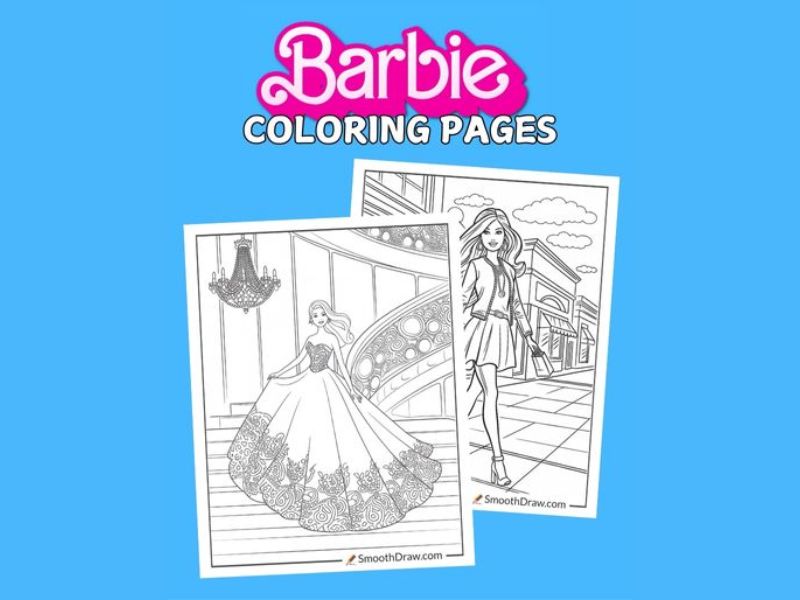 40 Barbie House Coloring Pages (PDF Printable) – Cute Dreamhouse Coloring Book for Kids