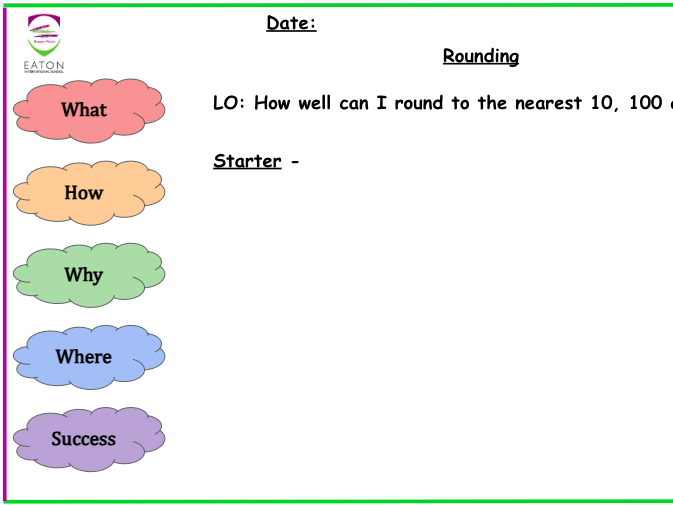 Primary - Rounding to Nearest 10, 100 and 1000