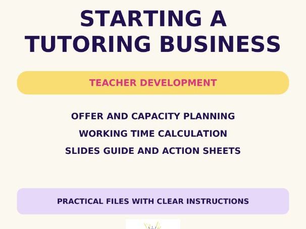 Starting Tutoring Business Planning Workshop
