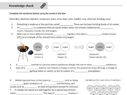 Guided explanations - AQA GCSE Metal Oxide