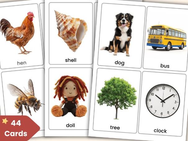 One-Syllable Words Flashcards | Real Photo Phonics Cards | Early Reading Resource